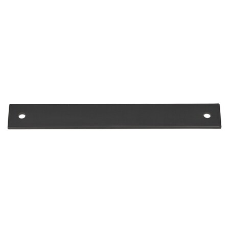 Gliderite Hardware 7-1/4 in. Matte Black Squared Back Plate 6-1/4 in. Center to Center - 7342-160-MB, 5PK 7342-160-MB-5